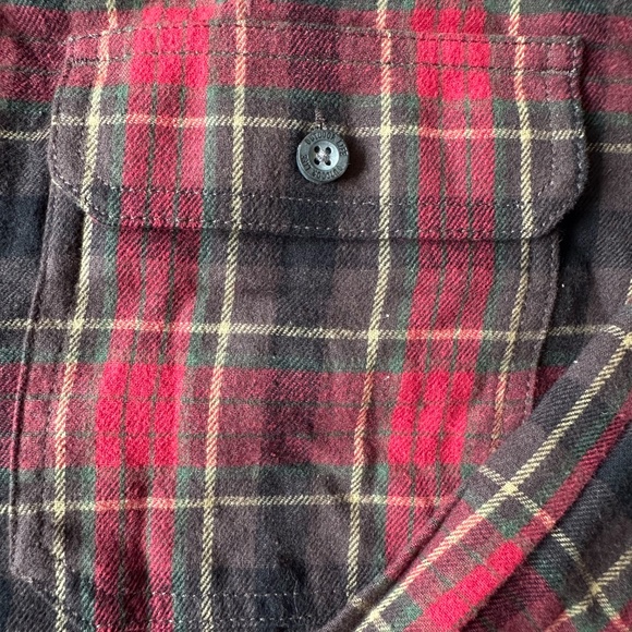Outdoor Life Work Plaid Shirt Heavy Duty Flannel Casual 100% Cotton Men Large - Picture 4 of 10